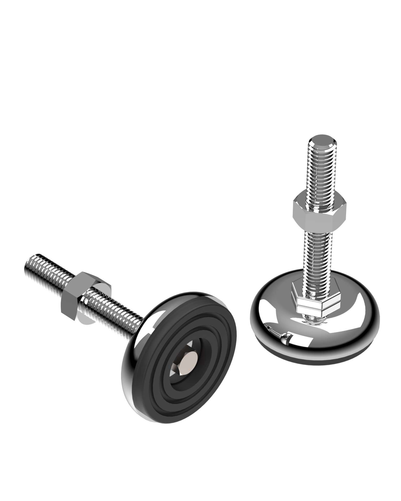 917 Series Metal Bodied Rubber Base  Fixed Bolted Feet