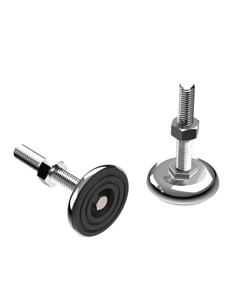 918 Series Metal Bodied Rubber Base  Fixed Bolted Feet