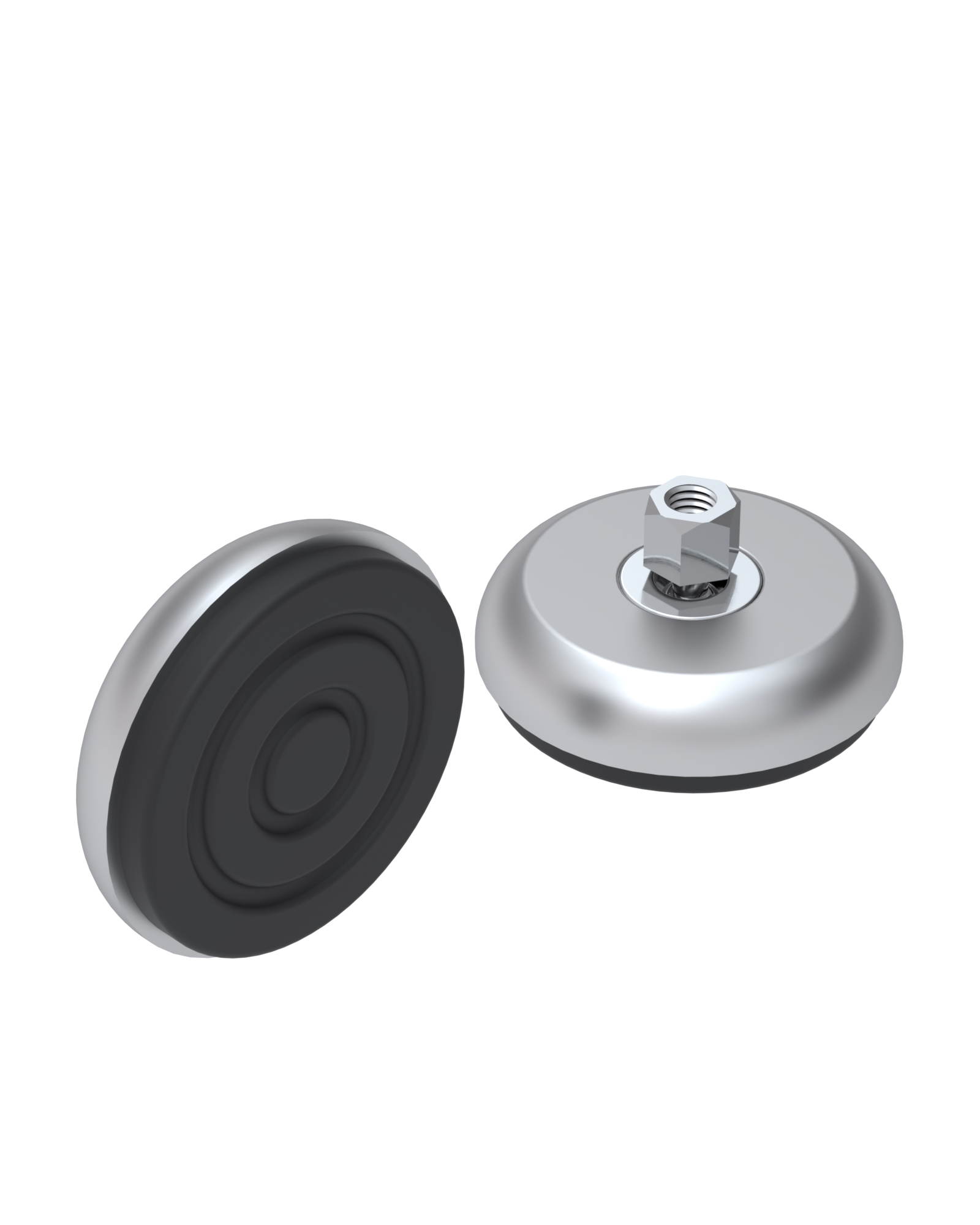 922 Series Metal Bodied Rubber Base Articulated Bolt Mounted Feet