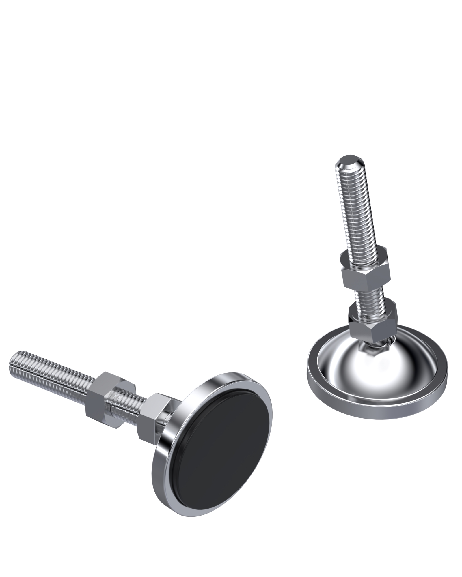 925 Series Metal Bodied Rubber Base Articulated Bolt Mounted Feet
