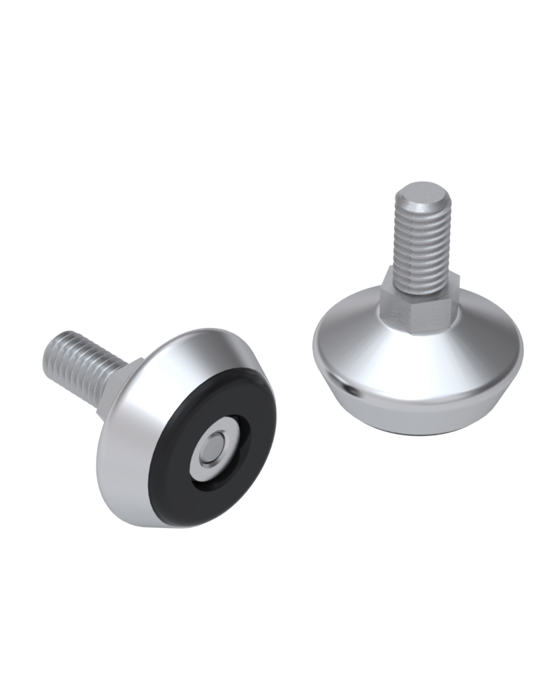 930 Series Metal Bodied Rubber Base Fixed Bolted Feet