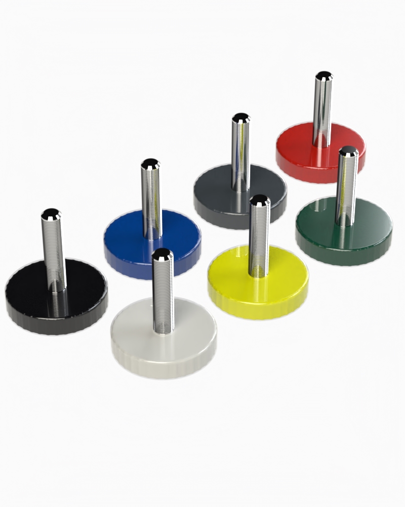 949 Series Plastic Bodied TPE Coated Fixed Bolted Feet