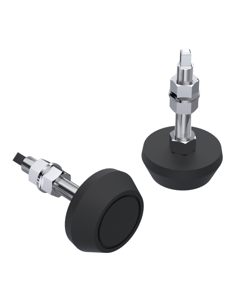 959 Series Rubber Bodied, Steel Support Fixed Bolted Feet