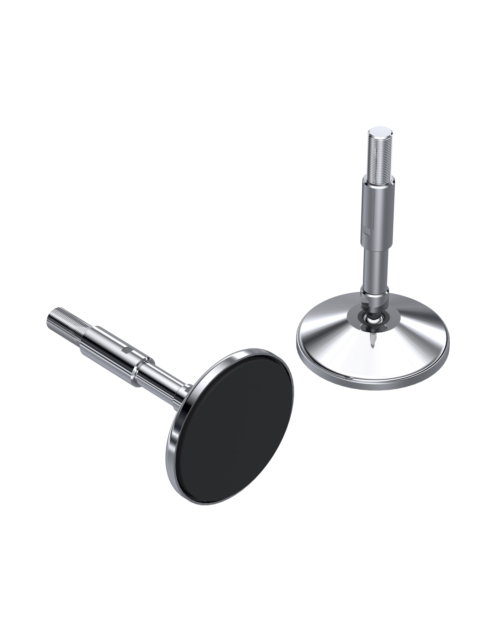 963 Series Metal Bodied , Plastic Base Articulated Bolt Mounted Feet
