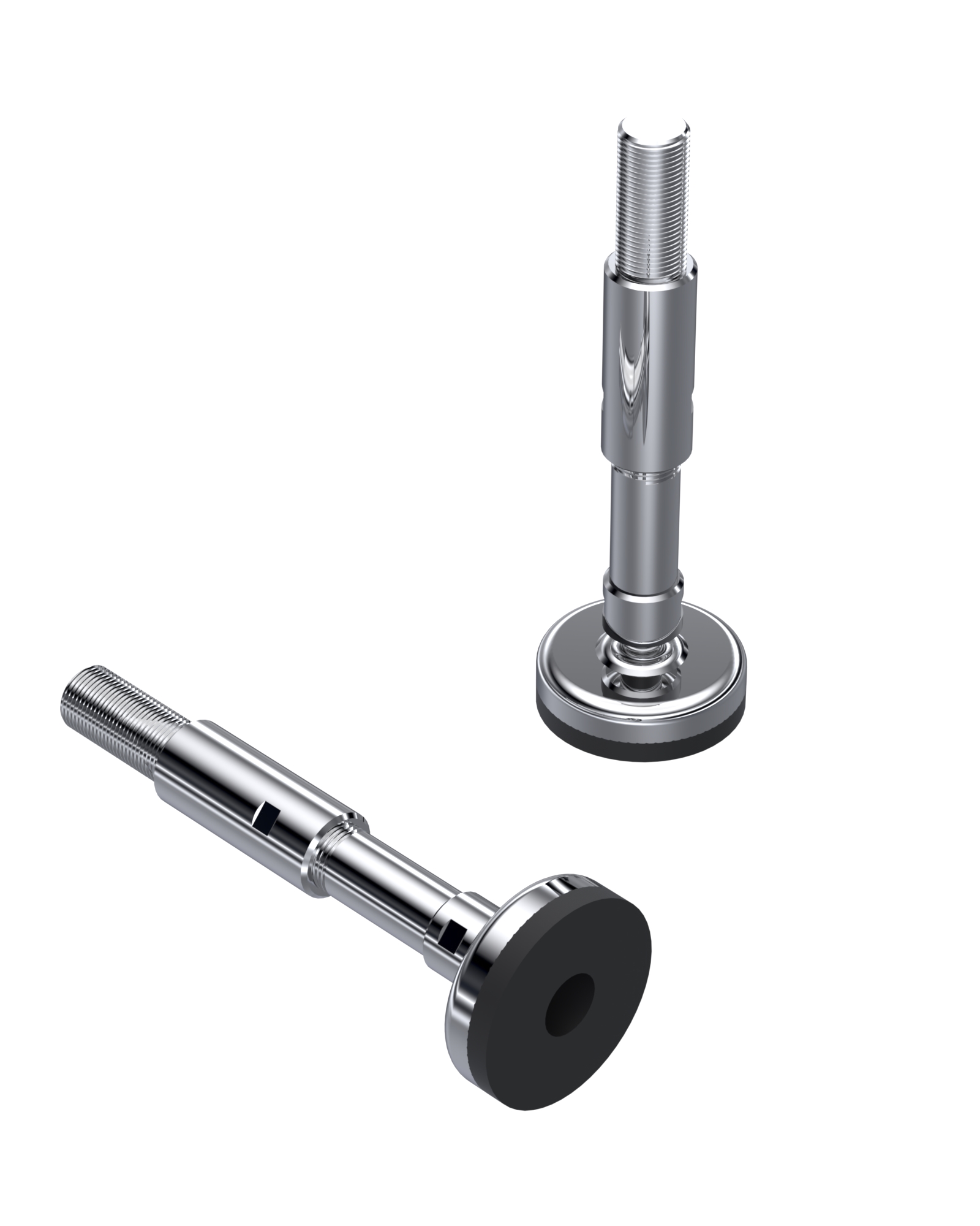 964 Series Metal Bodied Rubber Base Articulated Bolt Mounted Feet