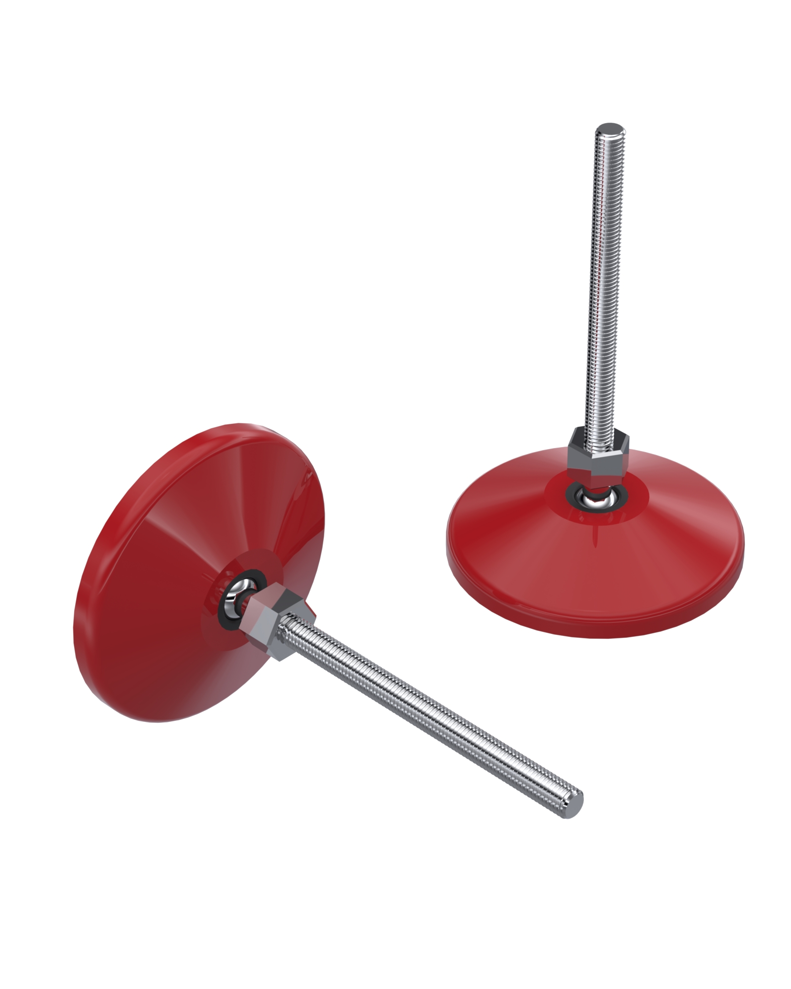 975 Series Metal Bodied Rubber Base Articulated Bolt Mounted Feet