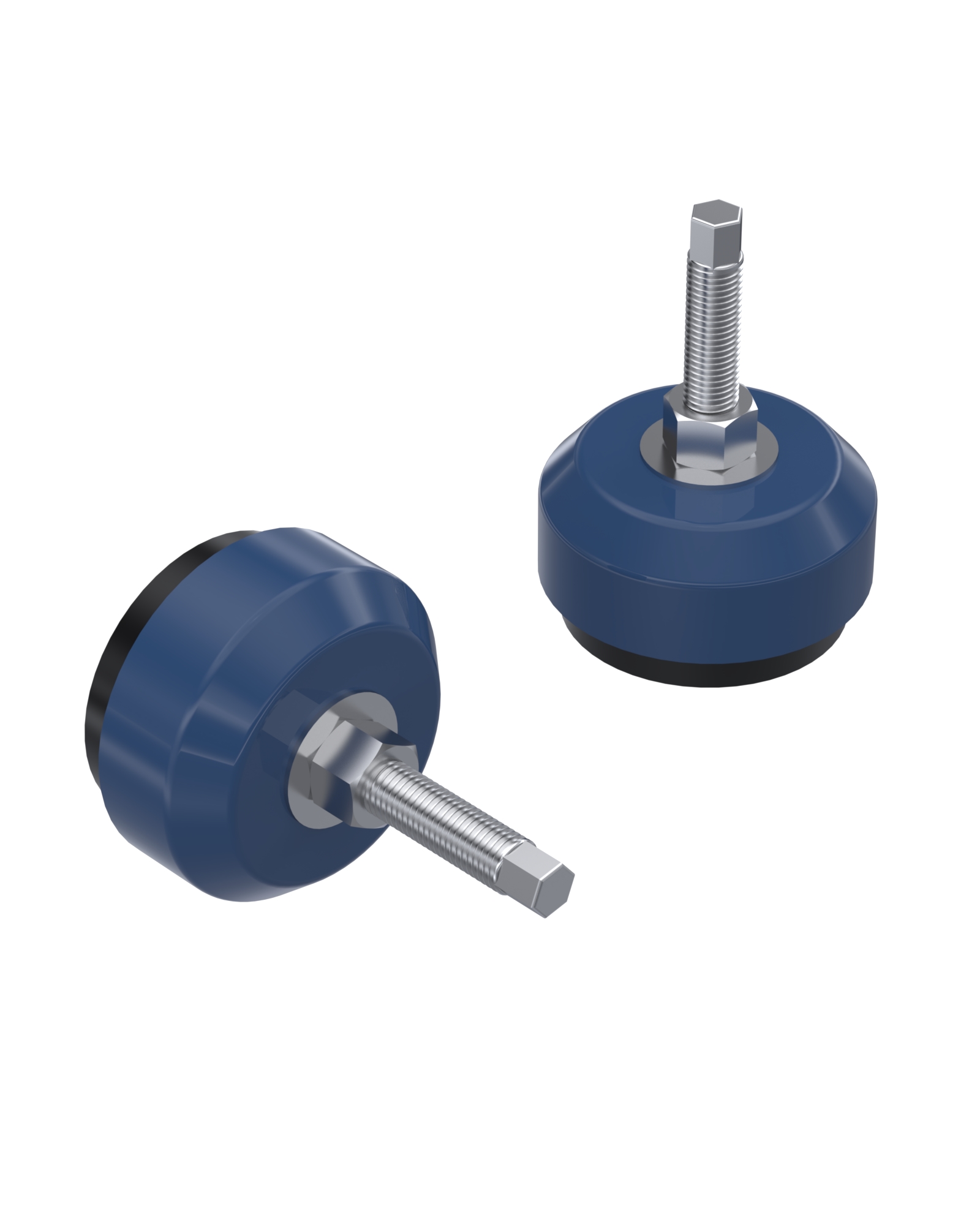 987 Series Metal Bodied Rubber Base Fixed Bolted Feet