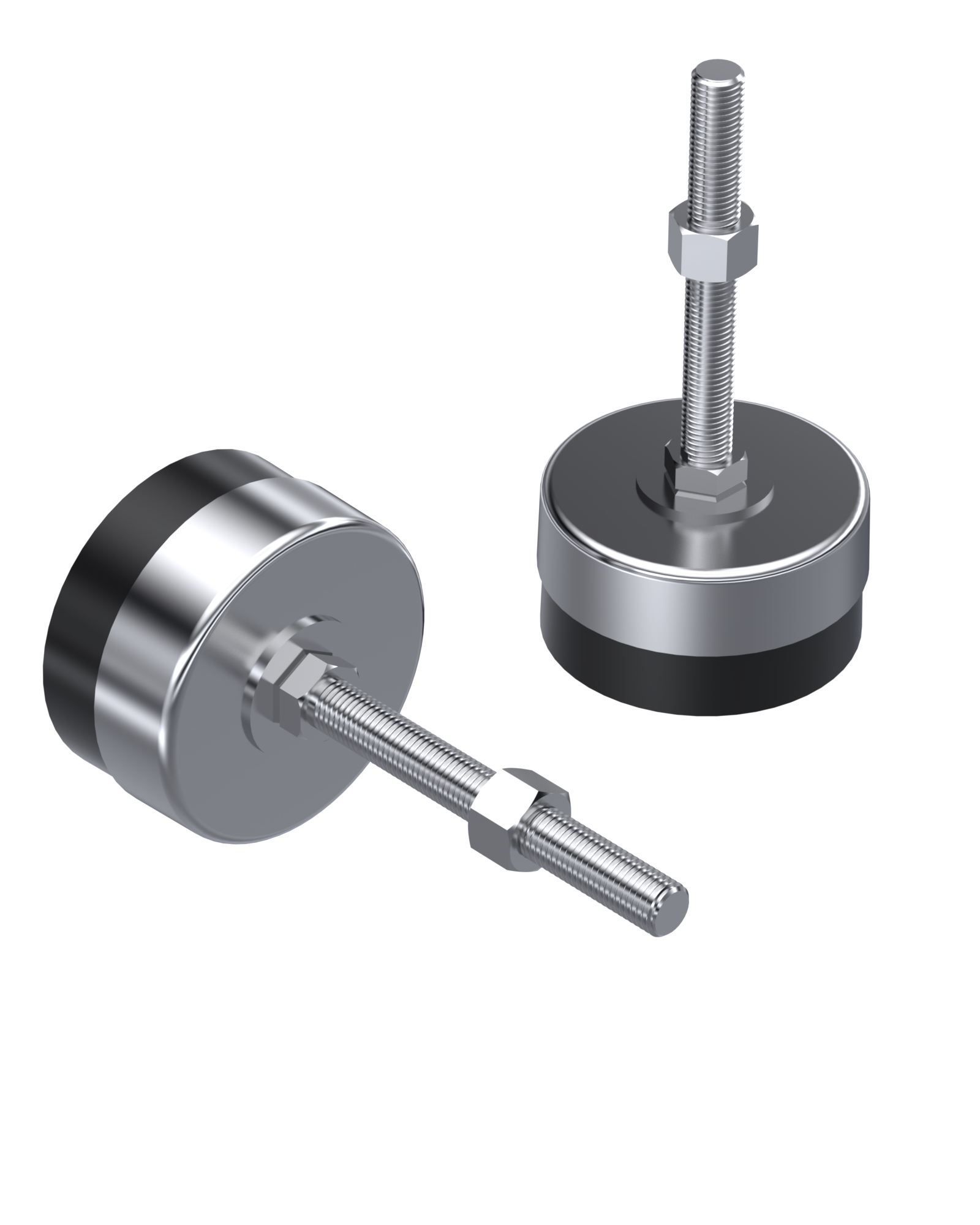 991 Series Metal Bodied Rubber Base Fixed Bolted Feet